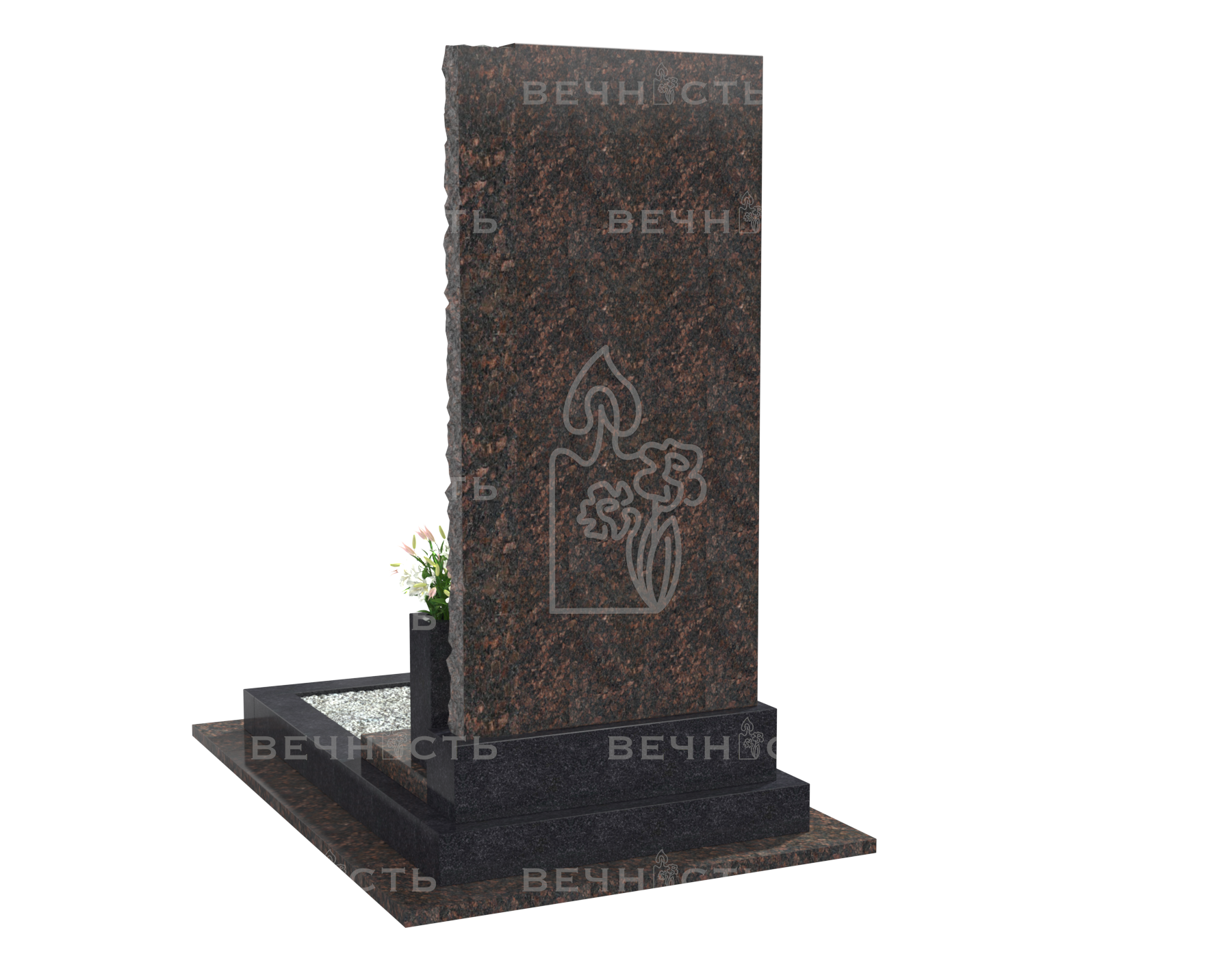 Пример памятника из мрамора